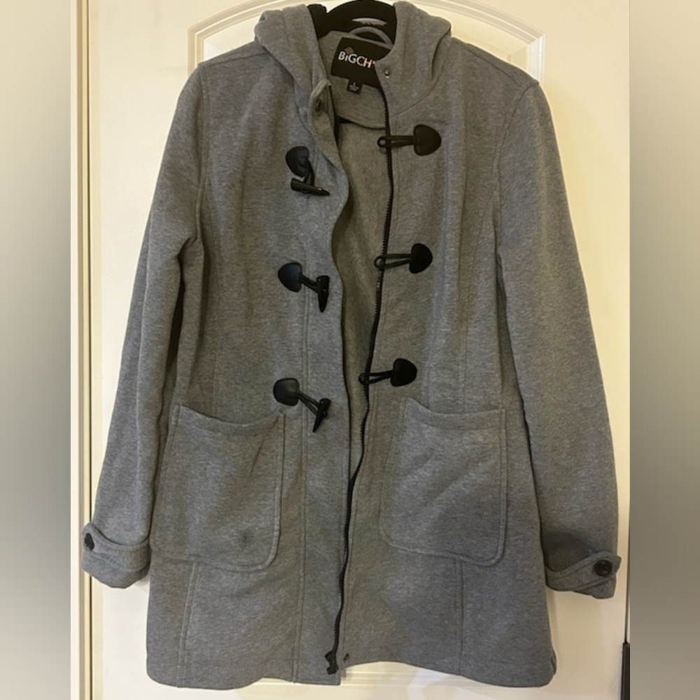 Big Chill Gray Trench Coat Mid-Length Classic